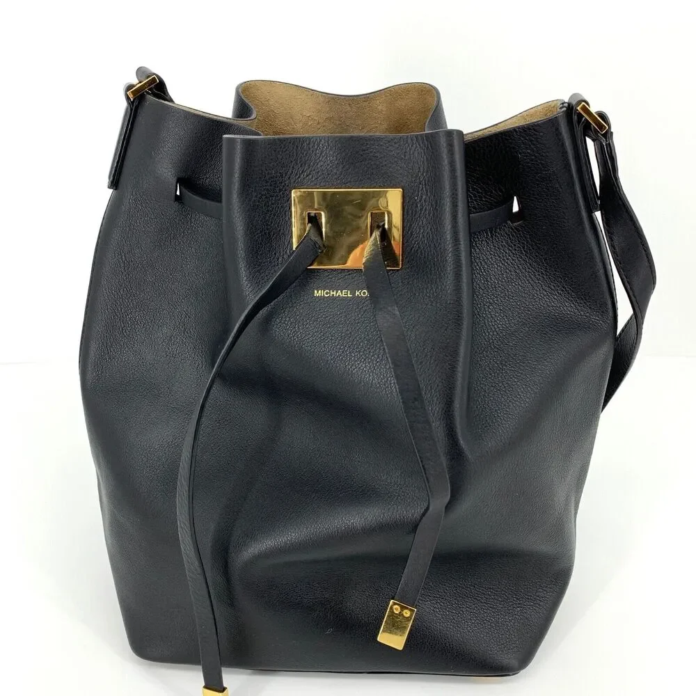 Michael Kors Collection Miranda Medium Bucket Bag Black